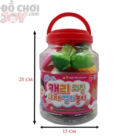  Hũ đồ chơi cắt rau quả bằng nhựa cho bé - Carrie 