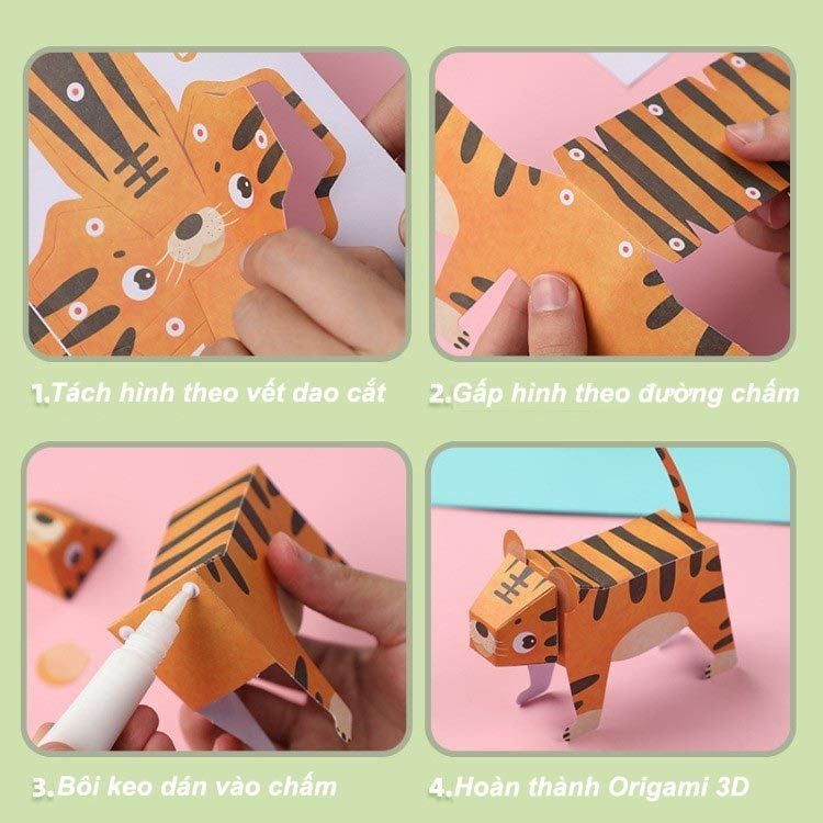 Bộ gấp giấy Origami 3D – Đồ Chơi Trẻ Em Joy