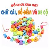  Xâu hạt nhiều chủ đề bằng gỗ 