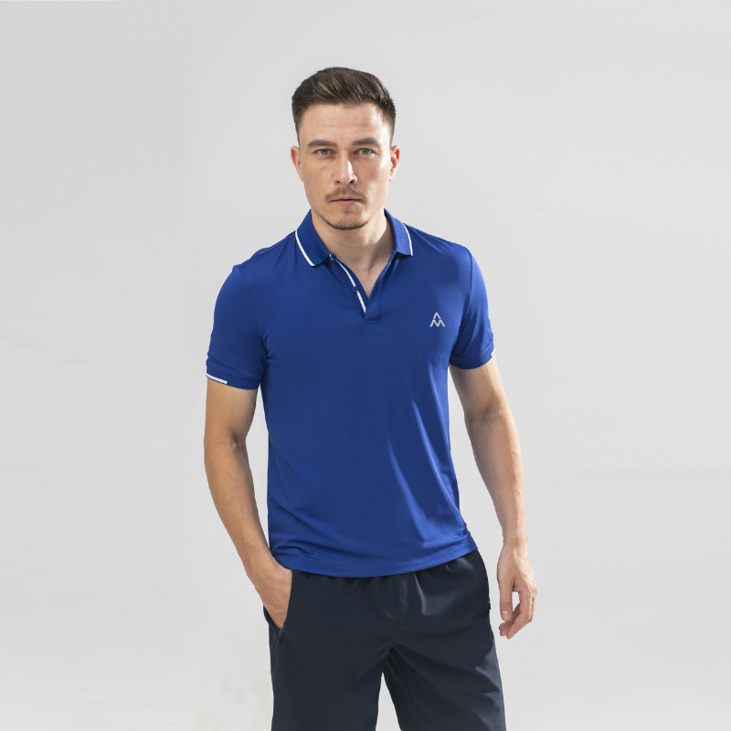 Áo Polo nam AM màu xanh dương PLM222-33