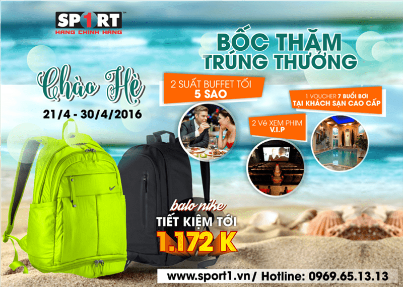 Trang phục thể thao ưu đãi mạnh, sale lên đến 40% trong dịp lễ 30/4 tại Sport1