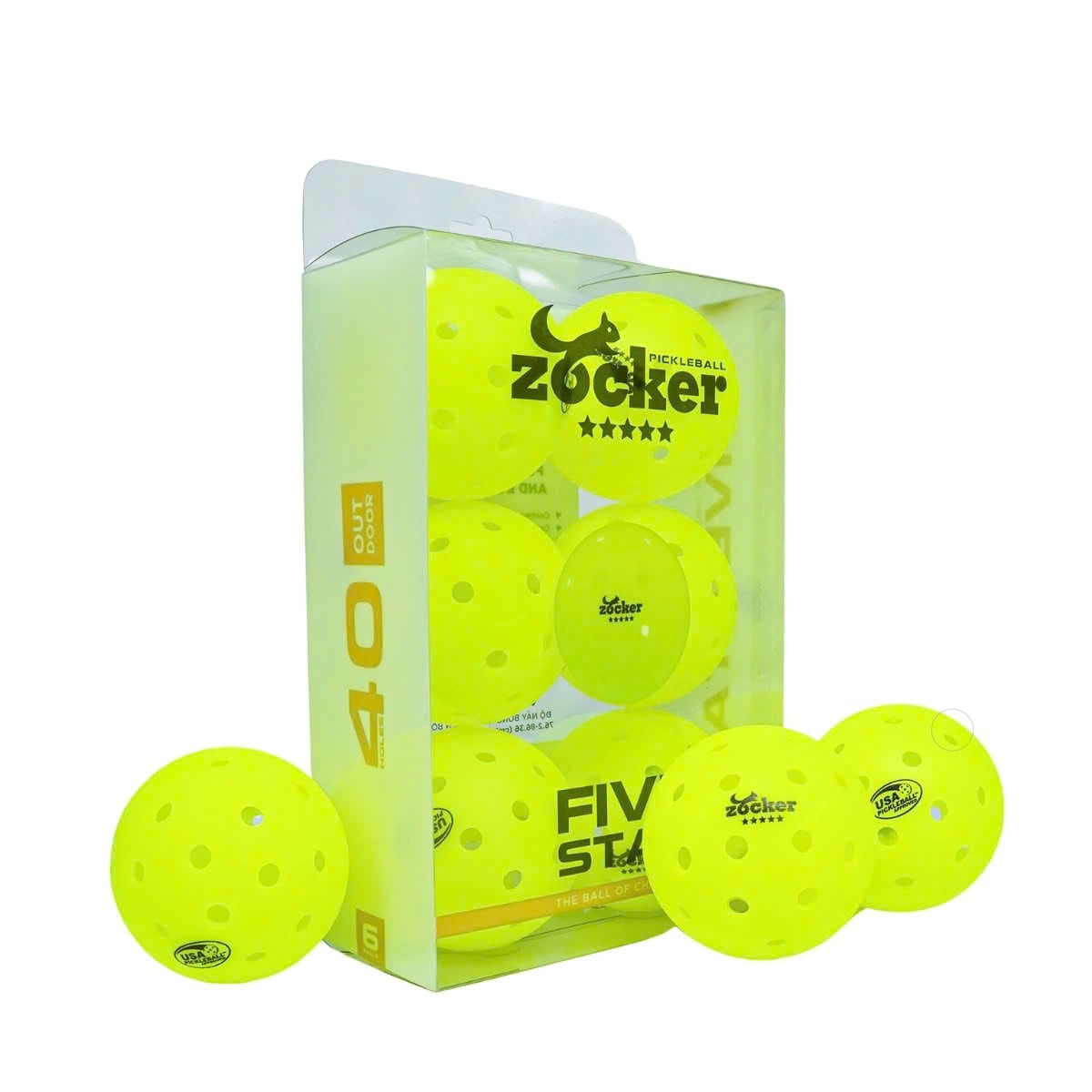 Bóng Pickleball zocker happy 3 quả