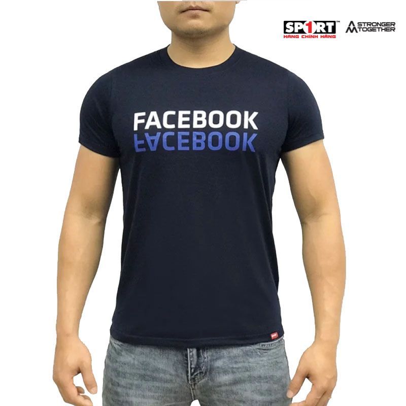  Áo T.shirt cotton FaceBook tím than – TSFB02 