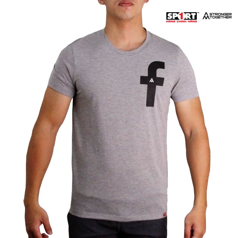 Áo T.shirt AM cotton FaceBook ghi xám – TSFB01