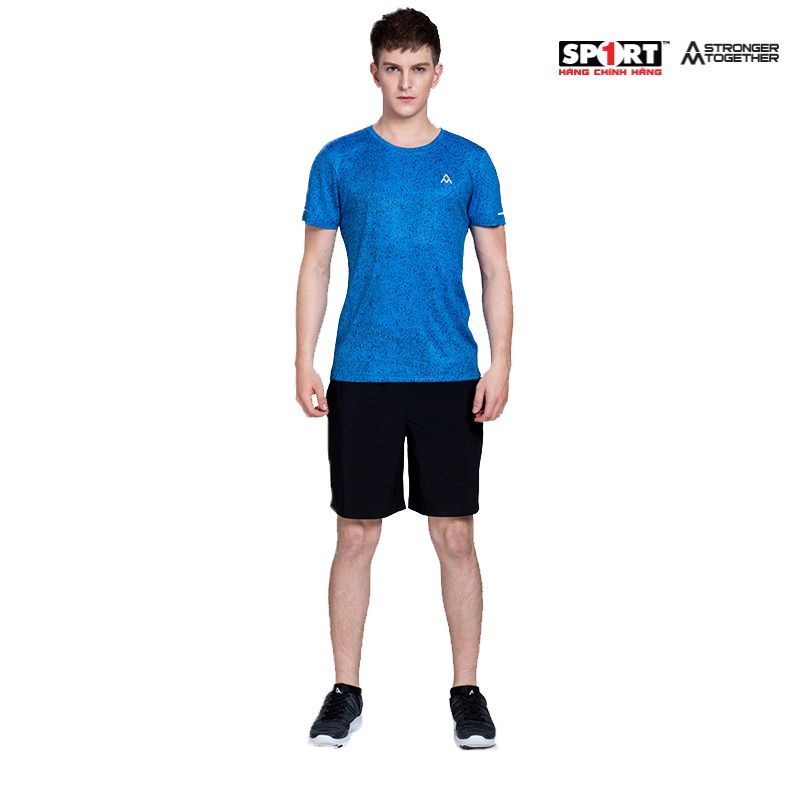  Áo T-Shirt AM phối lưới xanh nam TS02 