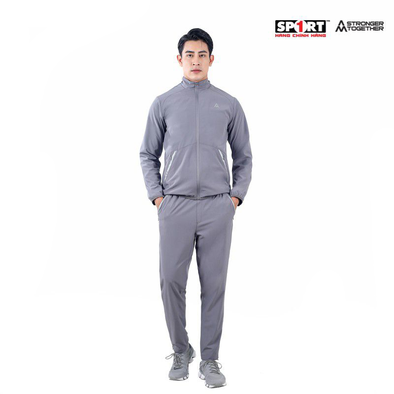 Bộ gió AM nam viền chun gấu MWS002 màu Dark Grey