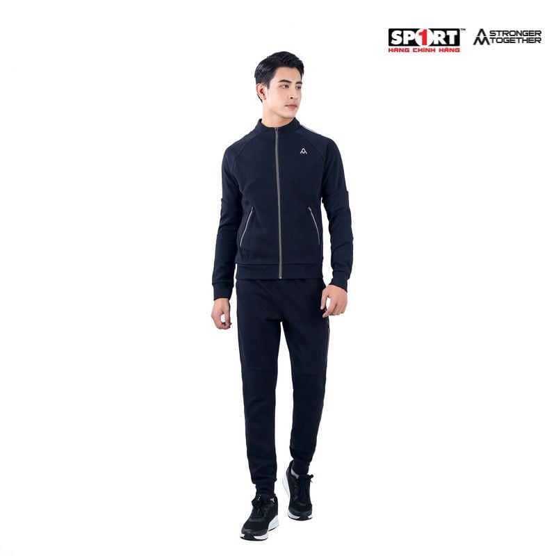 Bộ nỉ AM nam phản quang MTS003 màu Black