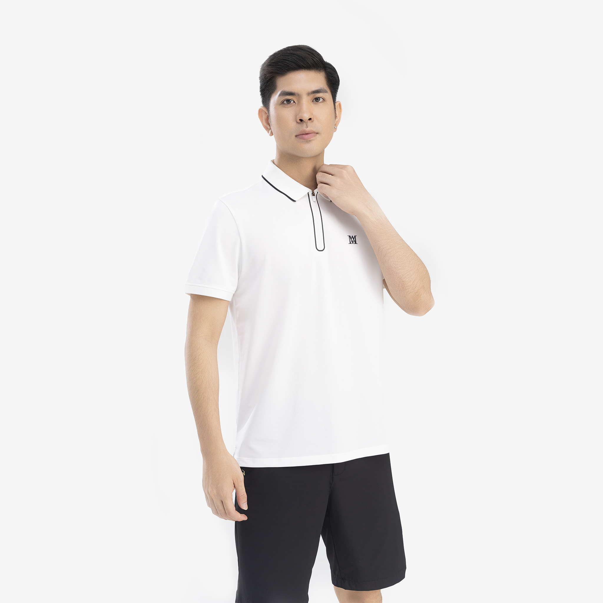 Áo Polo nam AM màu trắng MP25118-11
