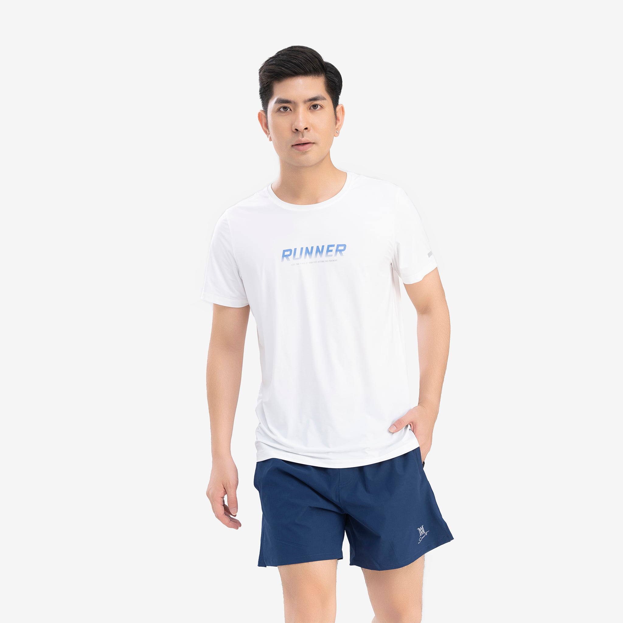 Áo Tshirt nam AM màu trắng MT25124-11