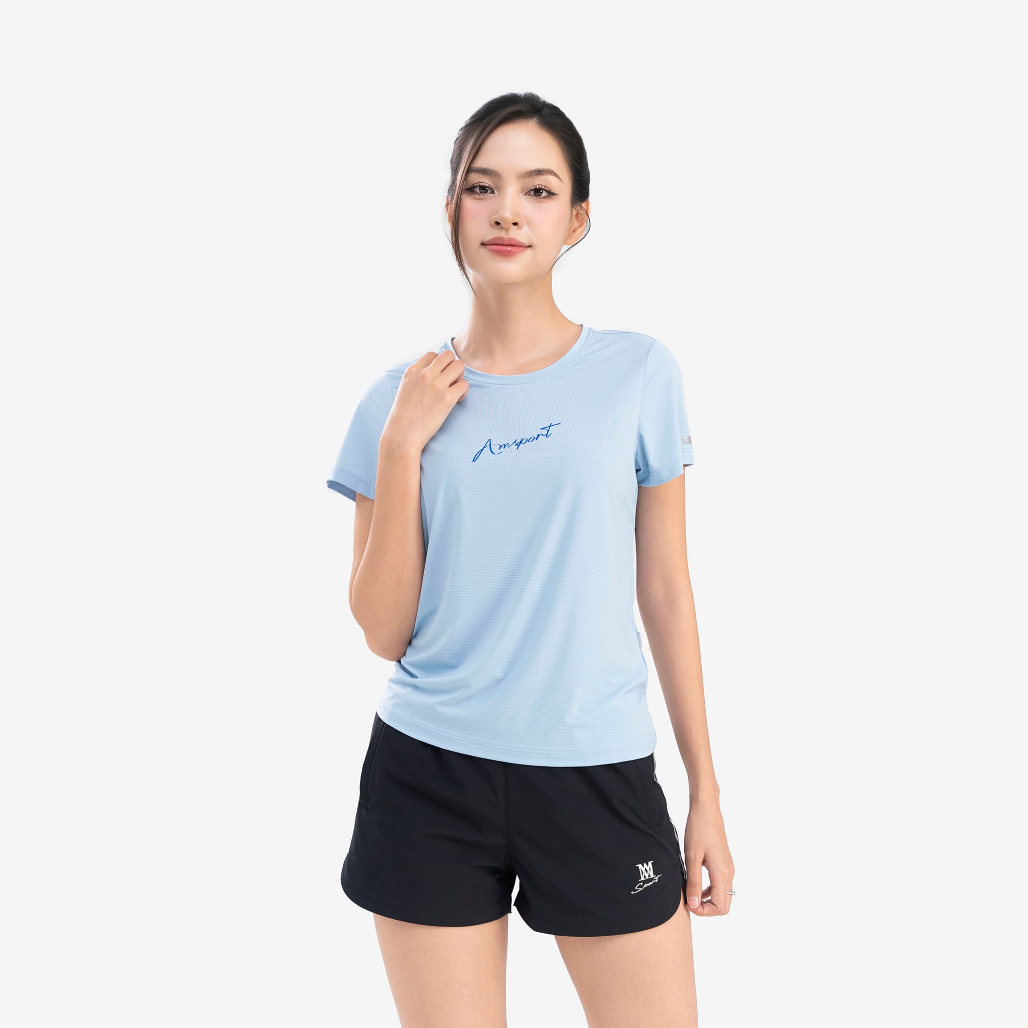 Áo Tshirt nữ AM màu xanh nhạt WT25114-33