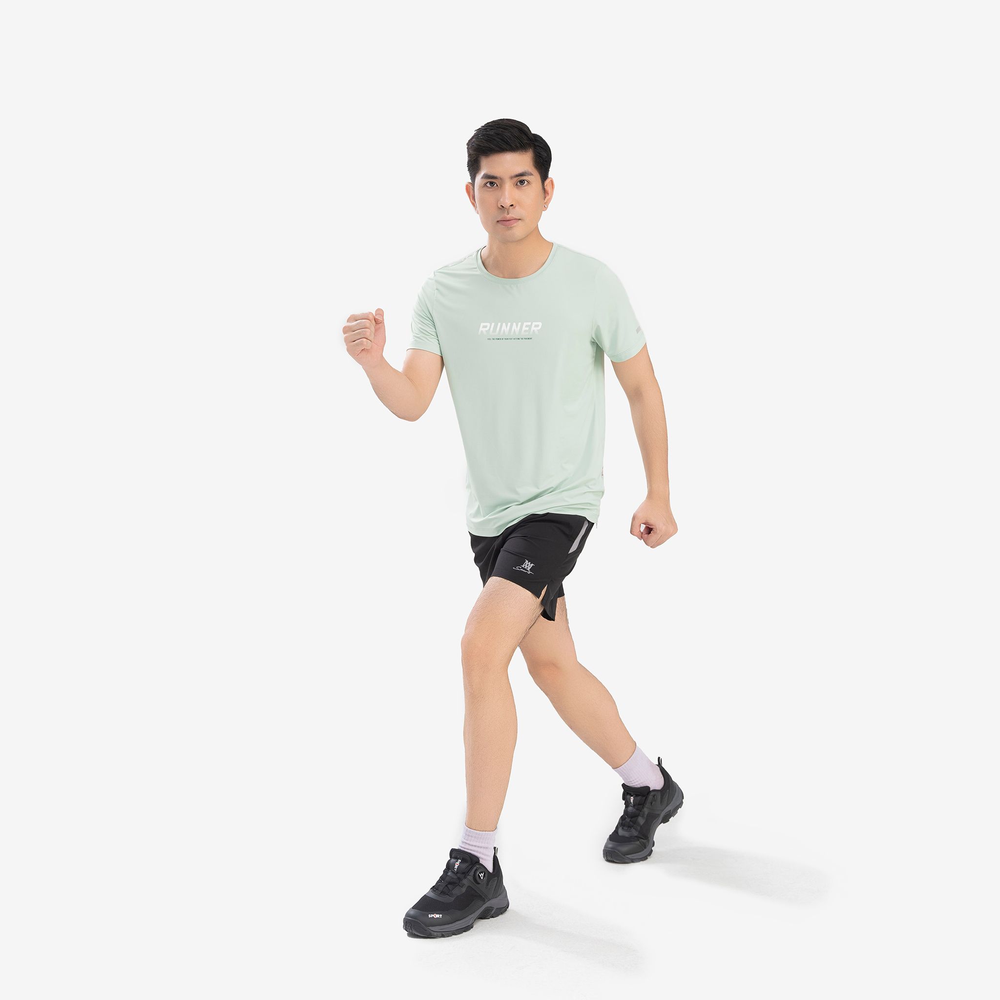  Áo Tshirt nam AM màu xanh mint MT25124-37 