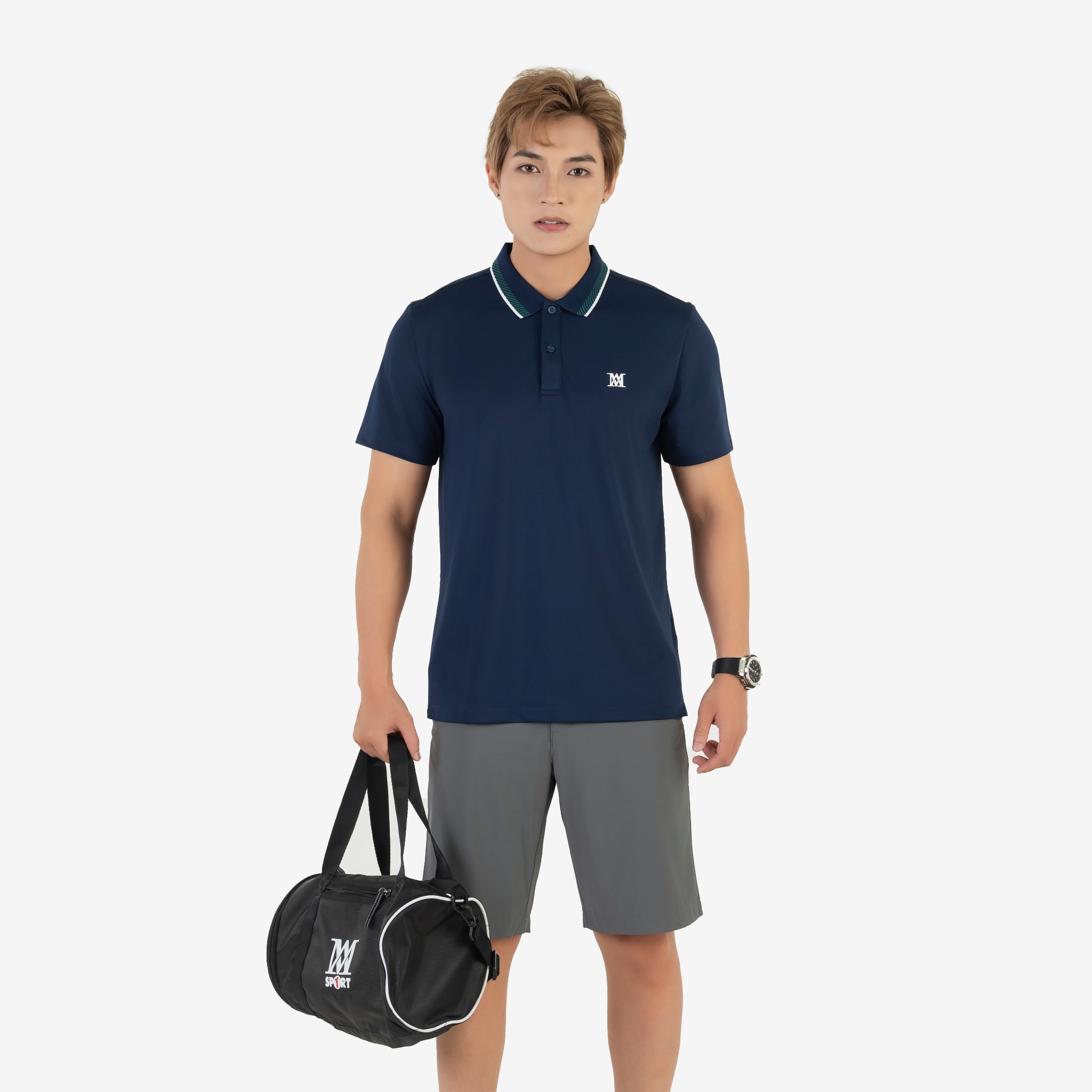 Áo Polo nam AM màu tím than PLM242-44