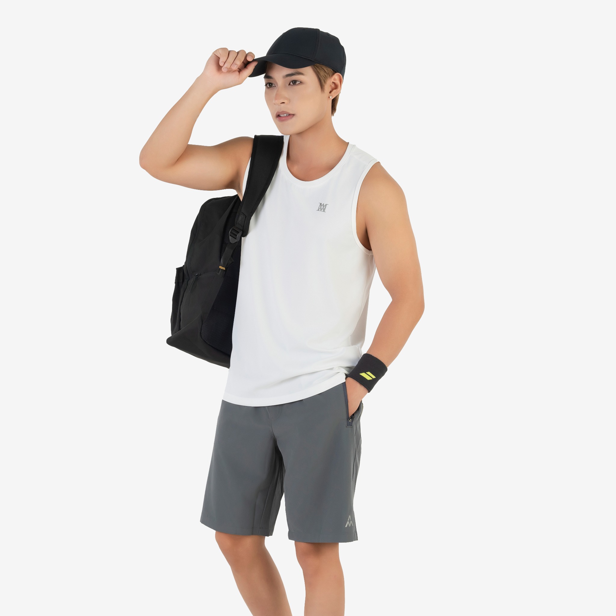 Áo tanktop AM nam màu trắng TTM2405-11