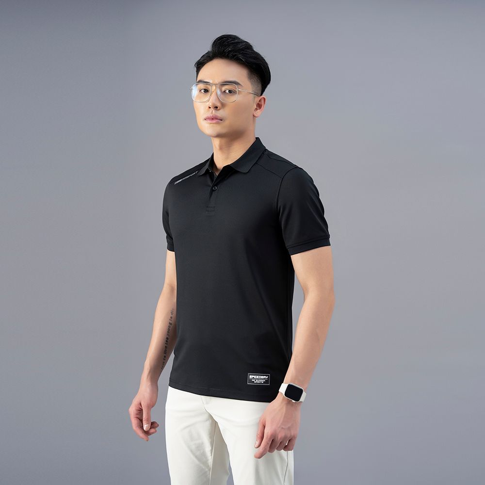  Áo Polo nam AM màu Black PLM233-00 