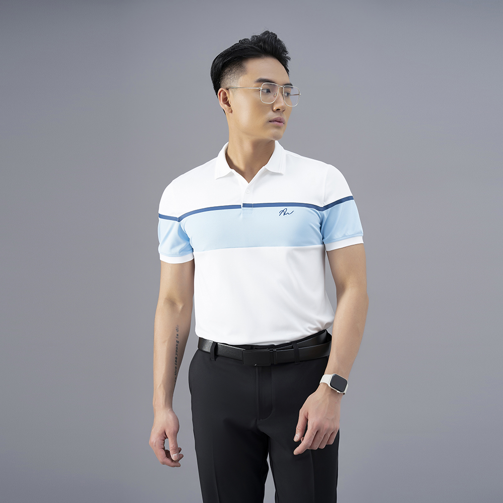 Áo Polo nam AM màu White PLM235-11