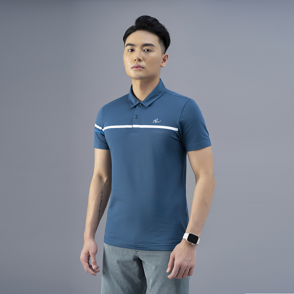 Áo Polo nam AM màu xanh PLM232-33