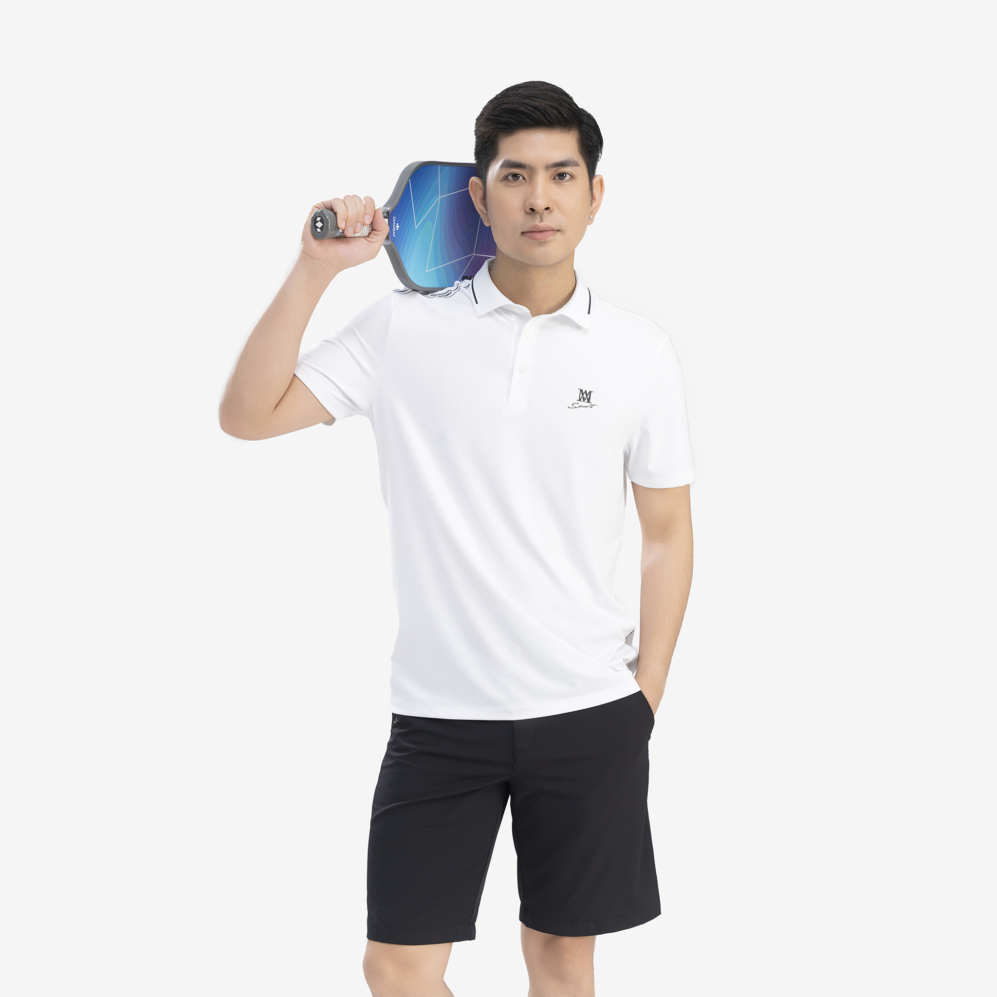 Áo Polo nam AM màu trắng MP25104-11