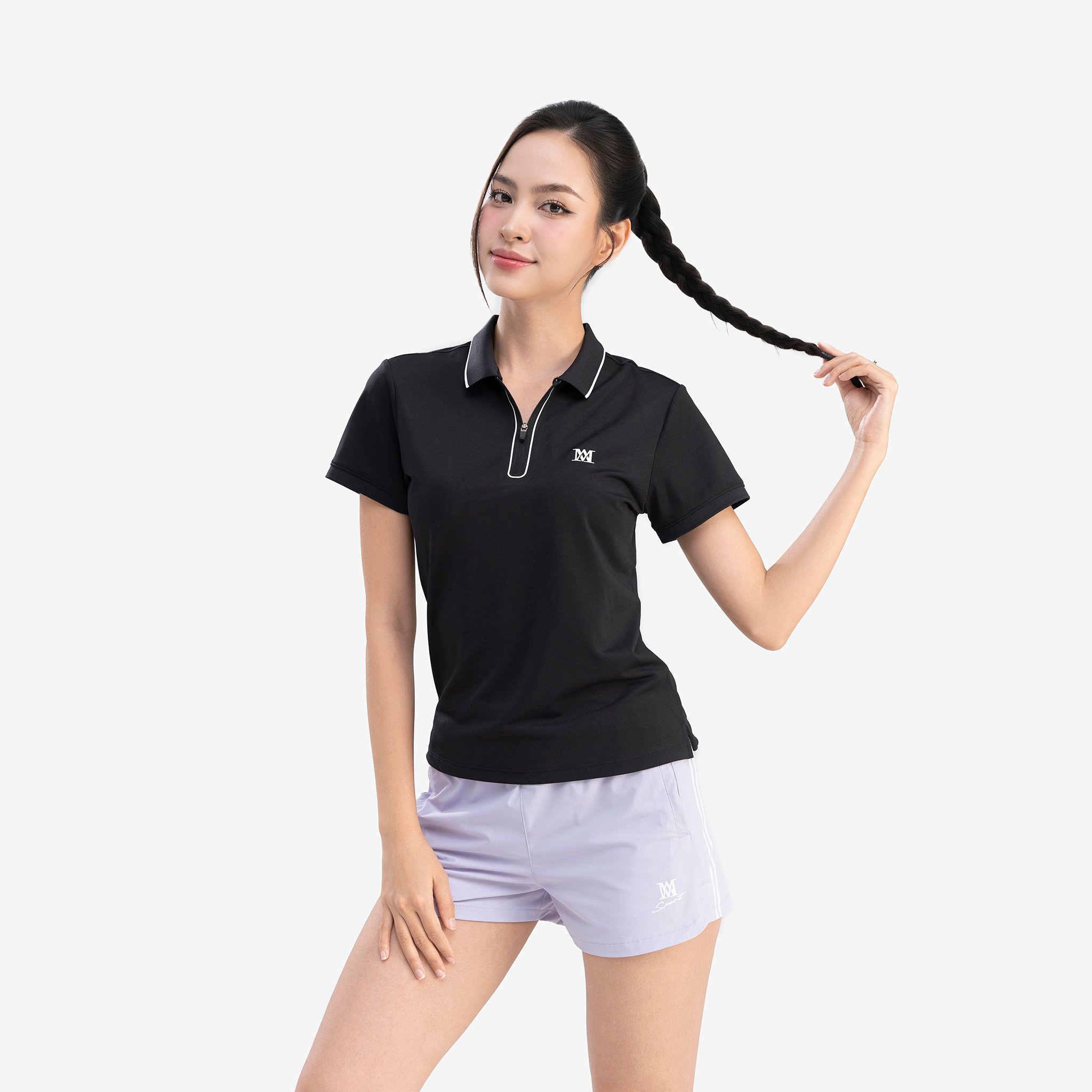 Áo Polo nữ AM màu đen WP25117-00