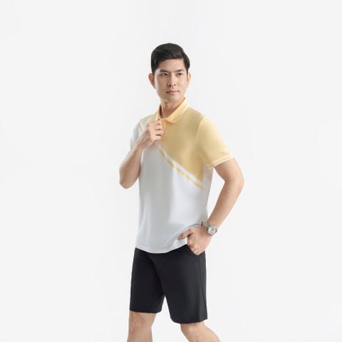  Áo Polo nam AM màu trắng vàng MP25103-18 