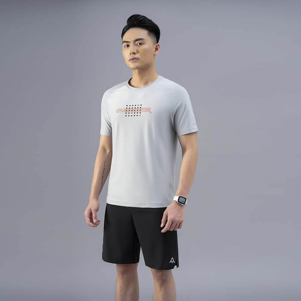 Áo Tshirt nam AM màu ghi TSM231-22