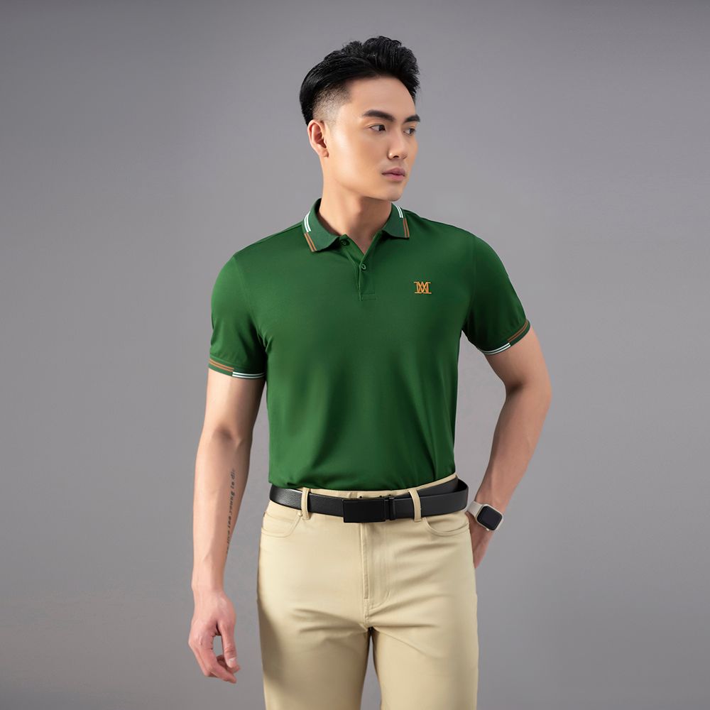  Áo Polo nam AM màu Green PLM236-77 