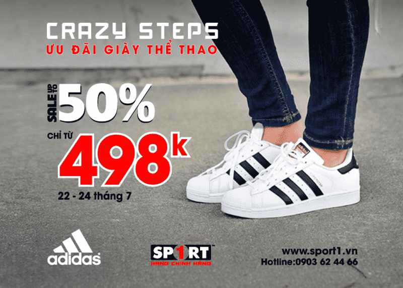 SALE CỰC SỐC GIÀY ADIDAS, GIÁ CHỈ TỪ 498K