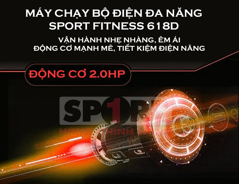 Máy chạy bộ điện đa năng Sport Fitness- YY618D 2