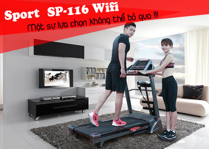 Máy tập chạy điện đa chức năng SP-116 Wifi