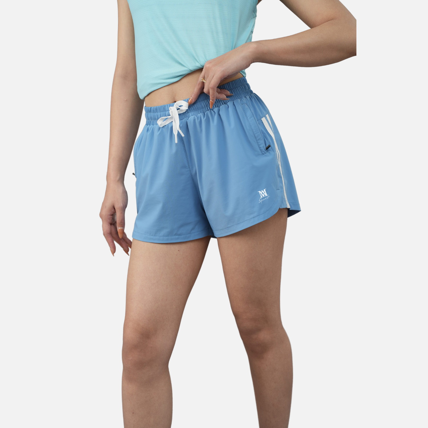  Quần running nữ AM màu xanh SRW2522-33 