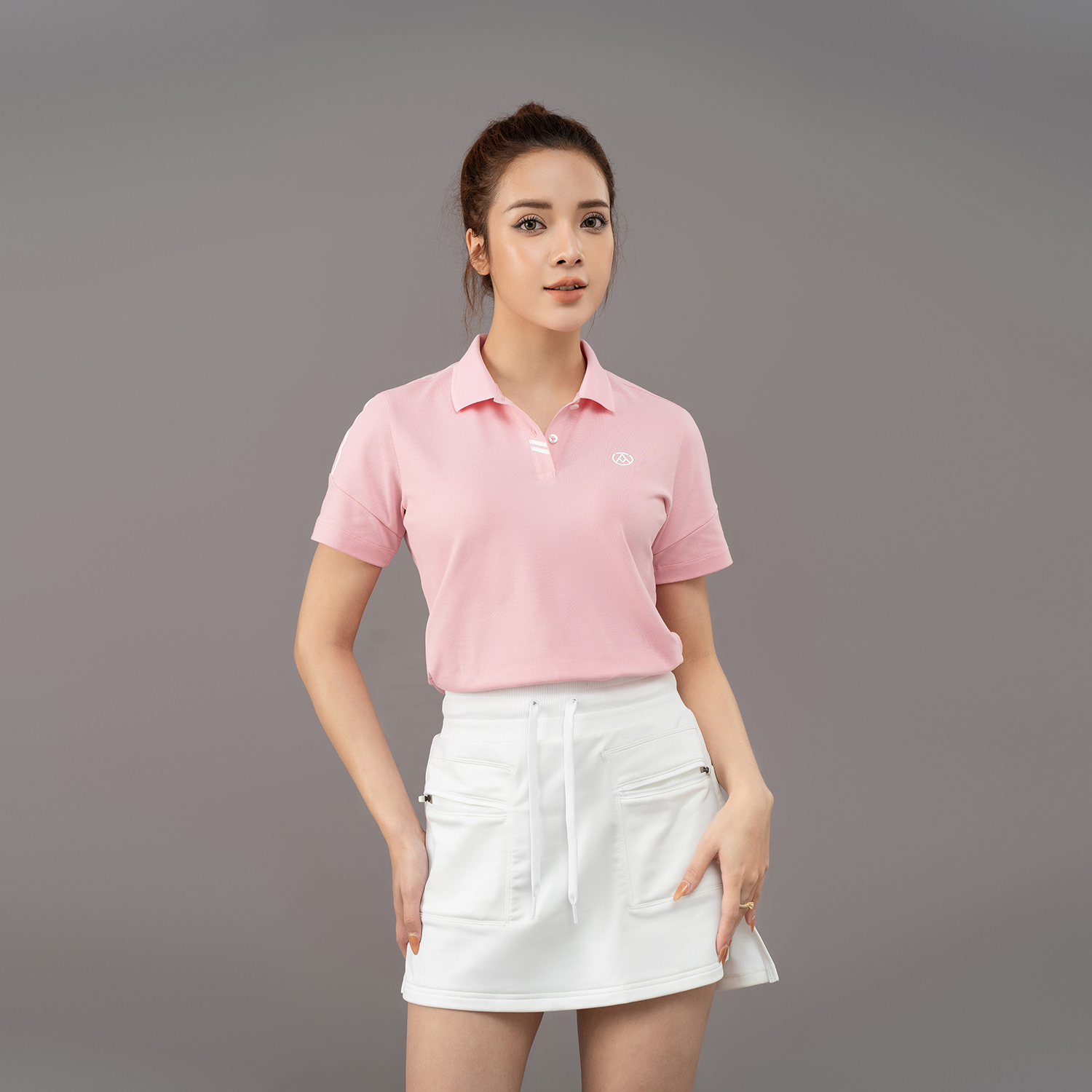 Áo Polo Nữ AM  màu hồng PLW2302-66