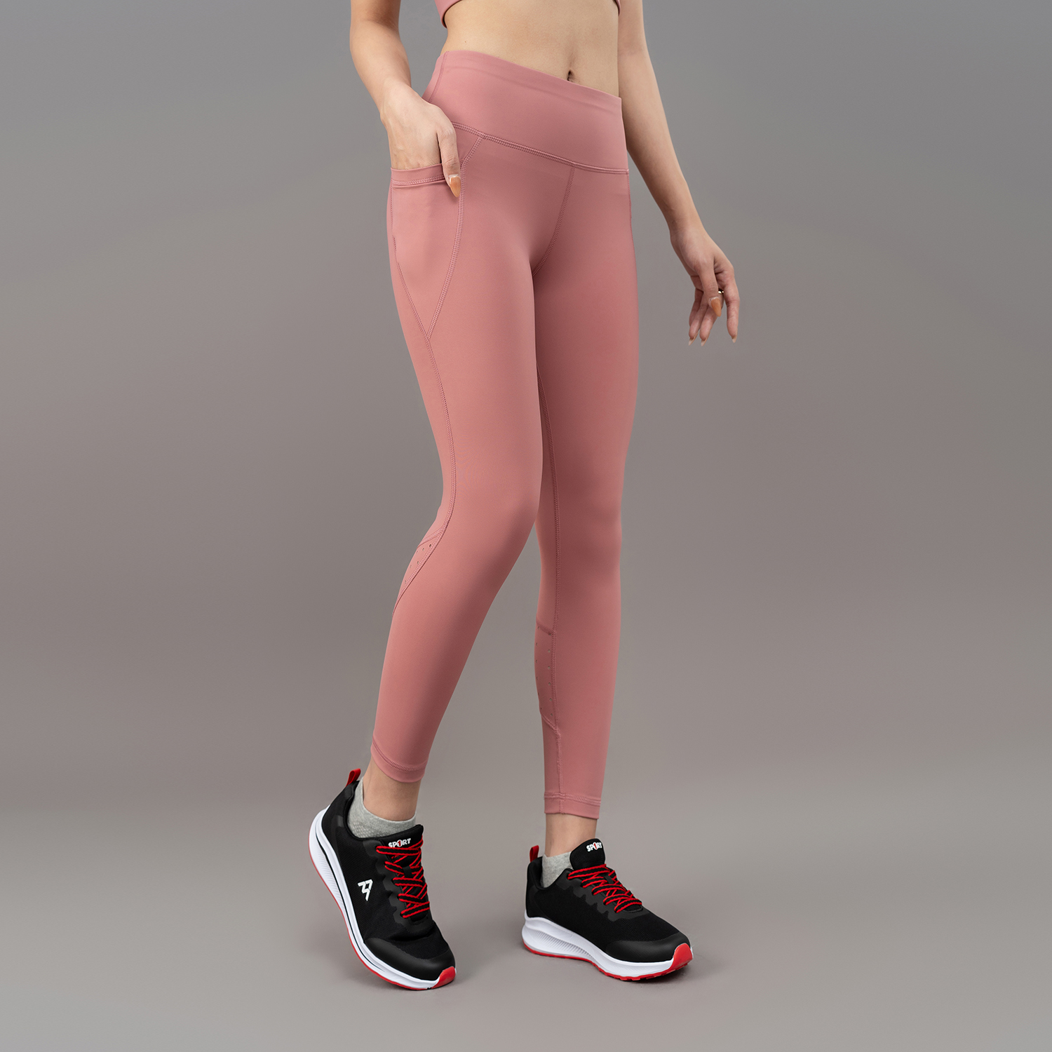 Quần legging AM,Khuyến mại AM màu Dark Pink LG232-65