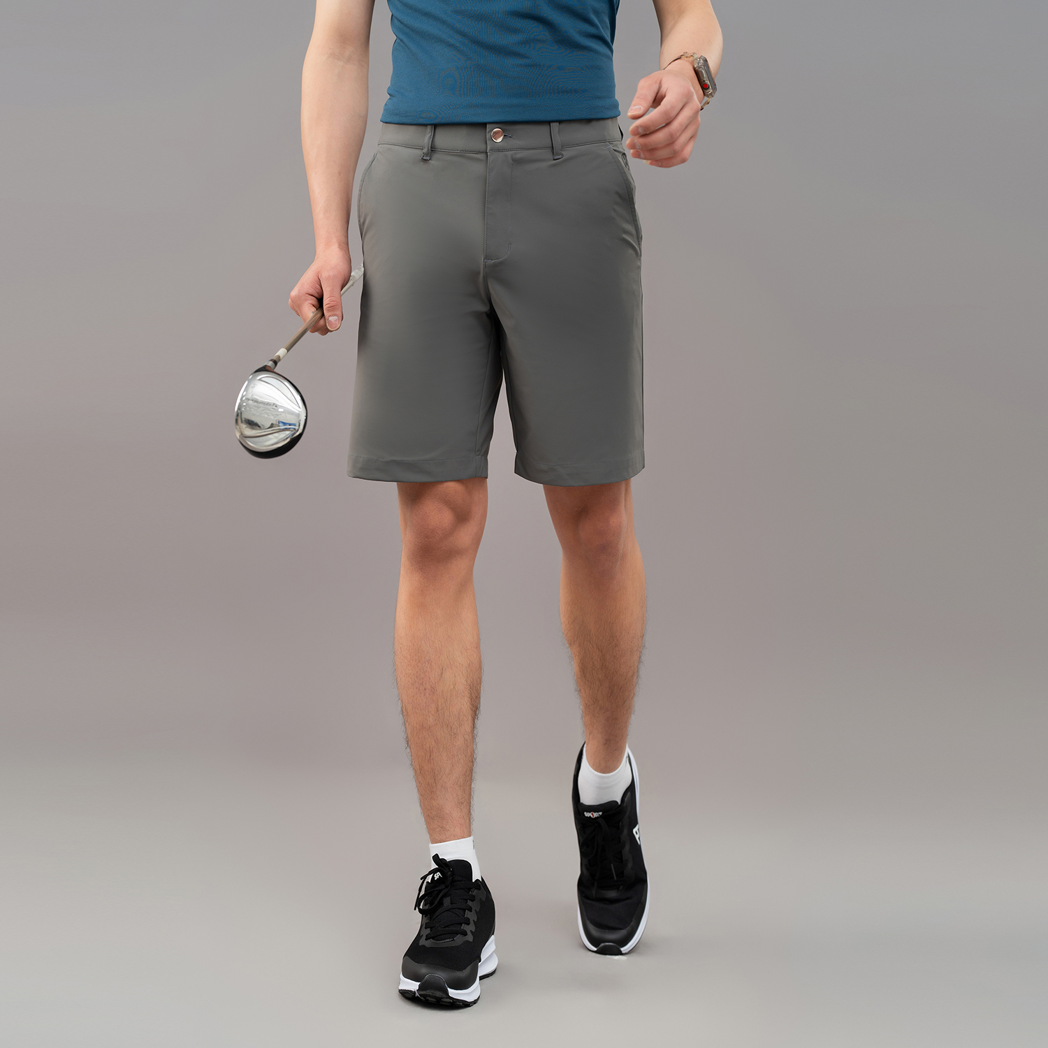 Quần short golf nam AM Grey SGM231-22