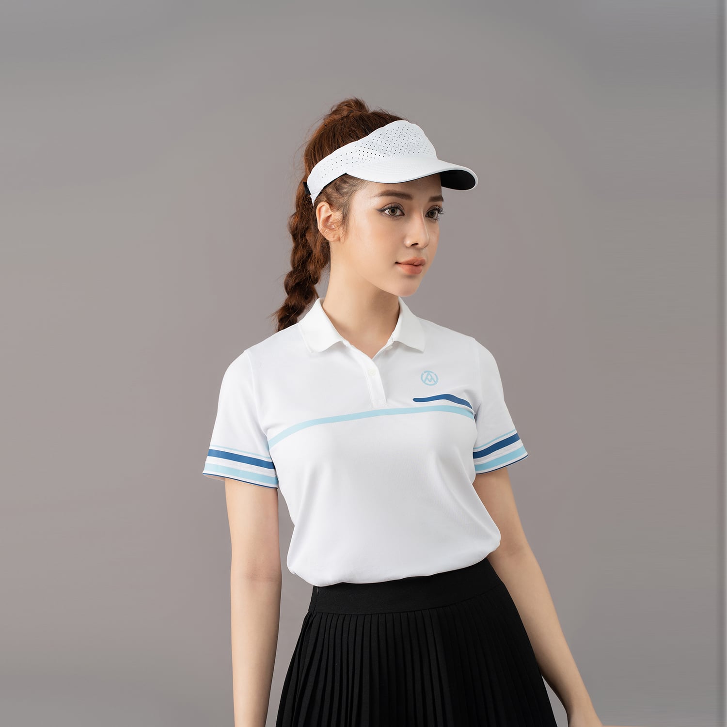 Áo Polo Nữ AM  màu trắng PLW2301-11