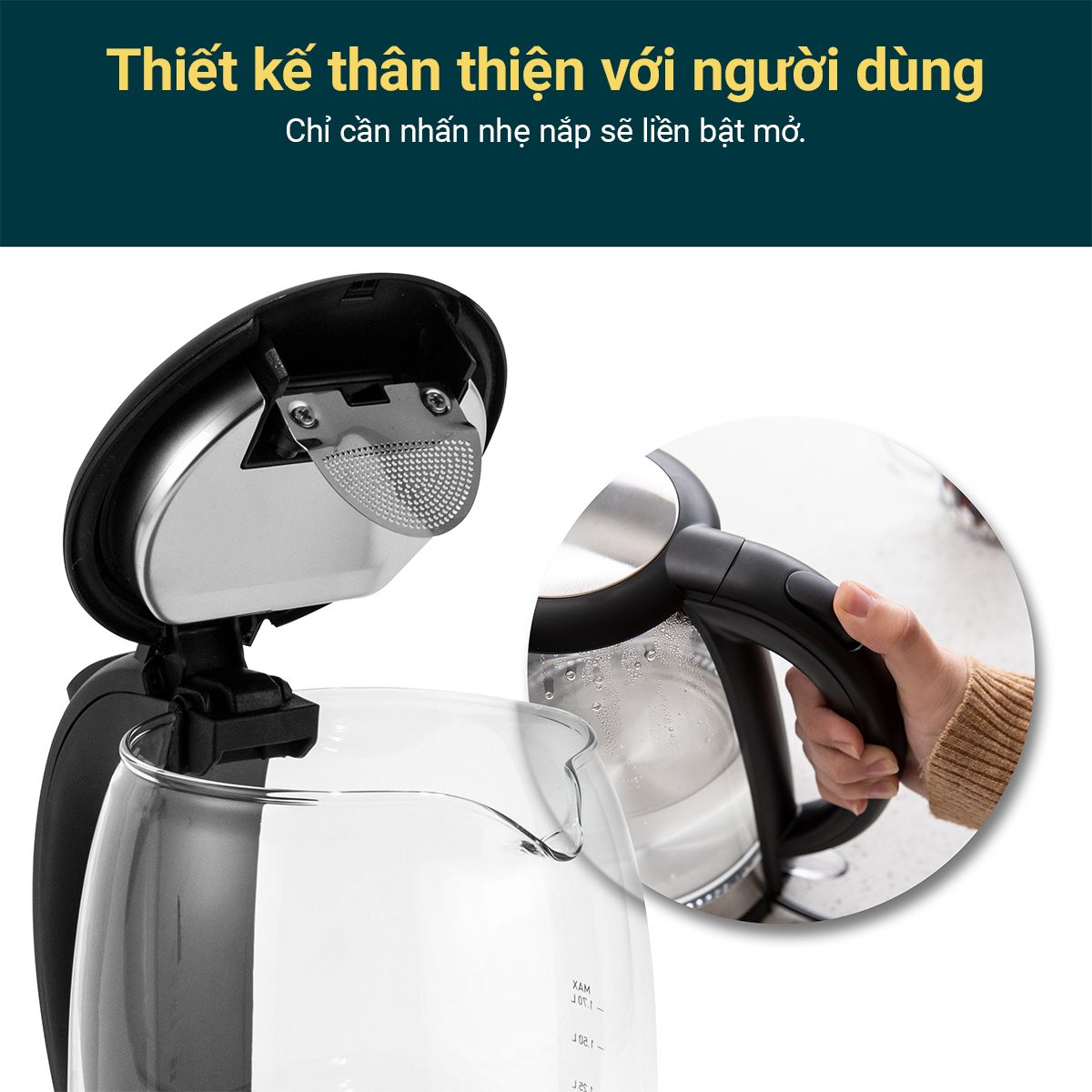  Bình ấm đun siêu tốc Cosori GK172-CO 1.7L 