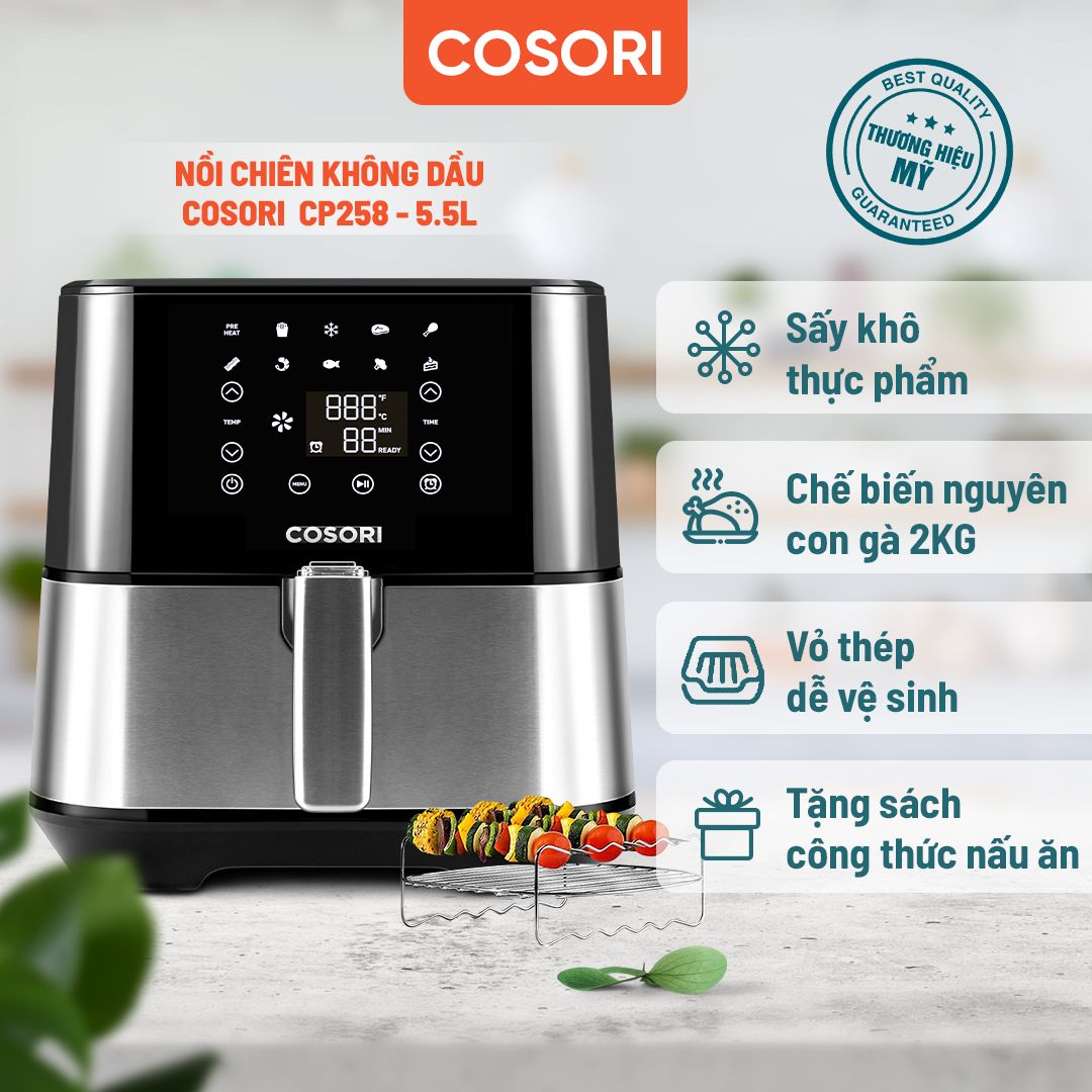  Nồi Chiên Không Dầu COSORI CP258-AF 