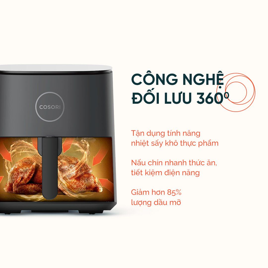  NỒI CHIÊN KHÔNG DẦU COSORI PRO CAF-L501 4.7 LÍT 