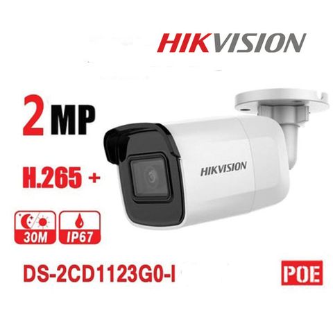 Camera IP thân trụ hồng ngoại 2MP chuẩn nén H.265+