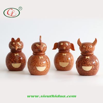  HỦ TĂM HÌNH CHÚ CHUỘT TỪ GỖ DỪA 