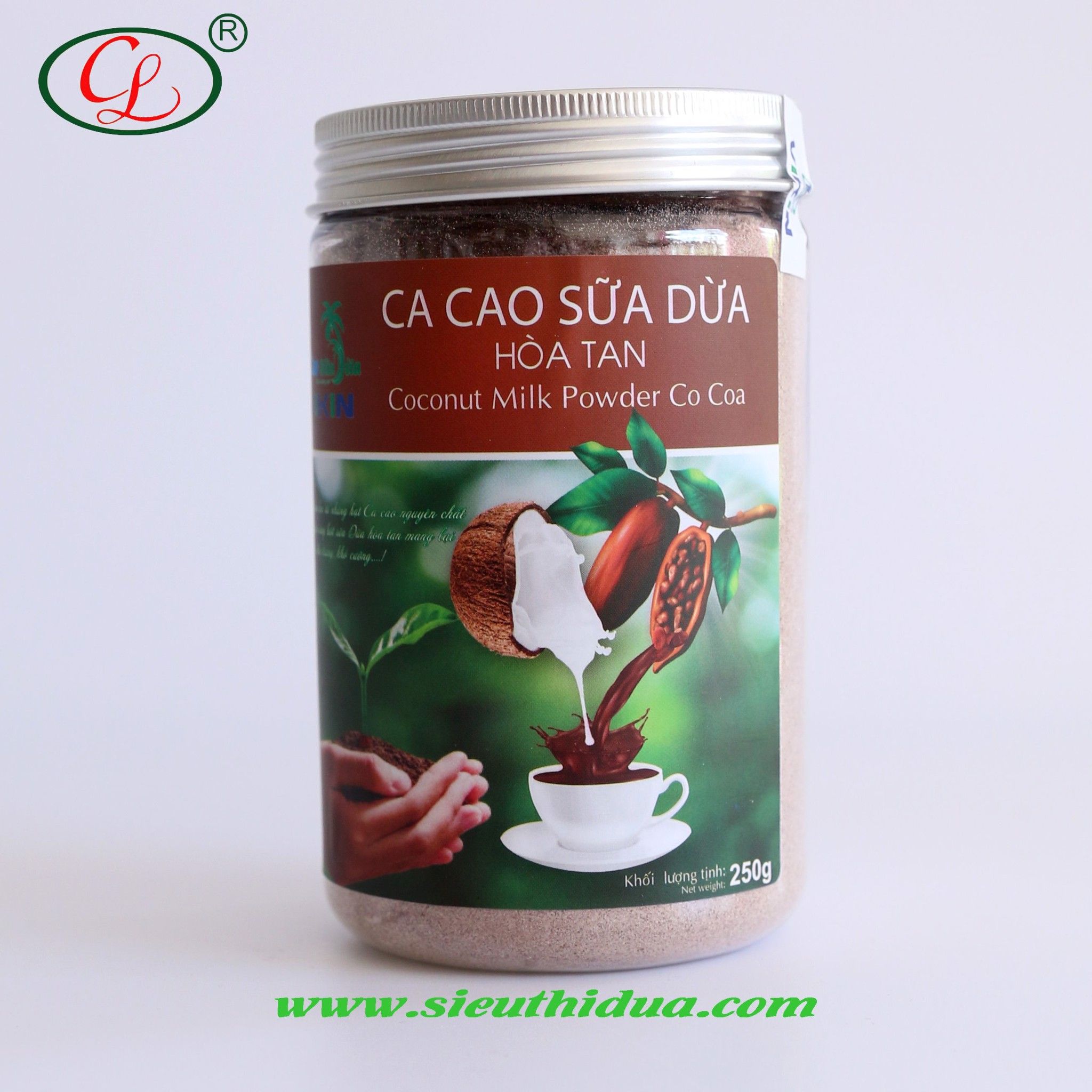  CA CAO SỮA DỪA HÒA TAN (250g) 