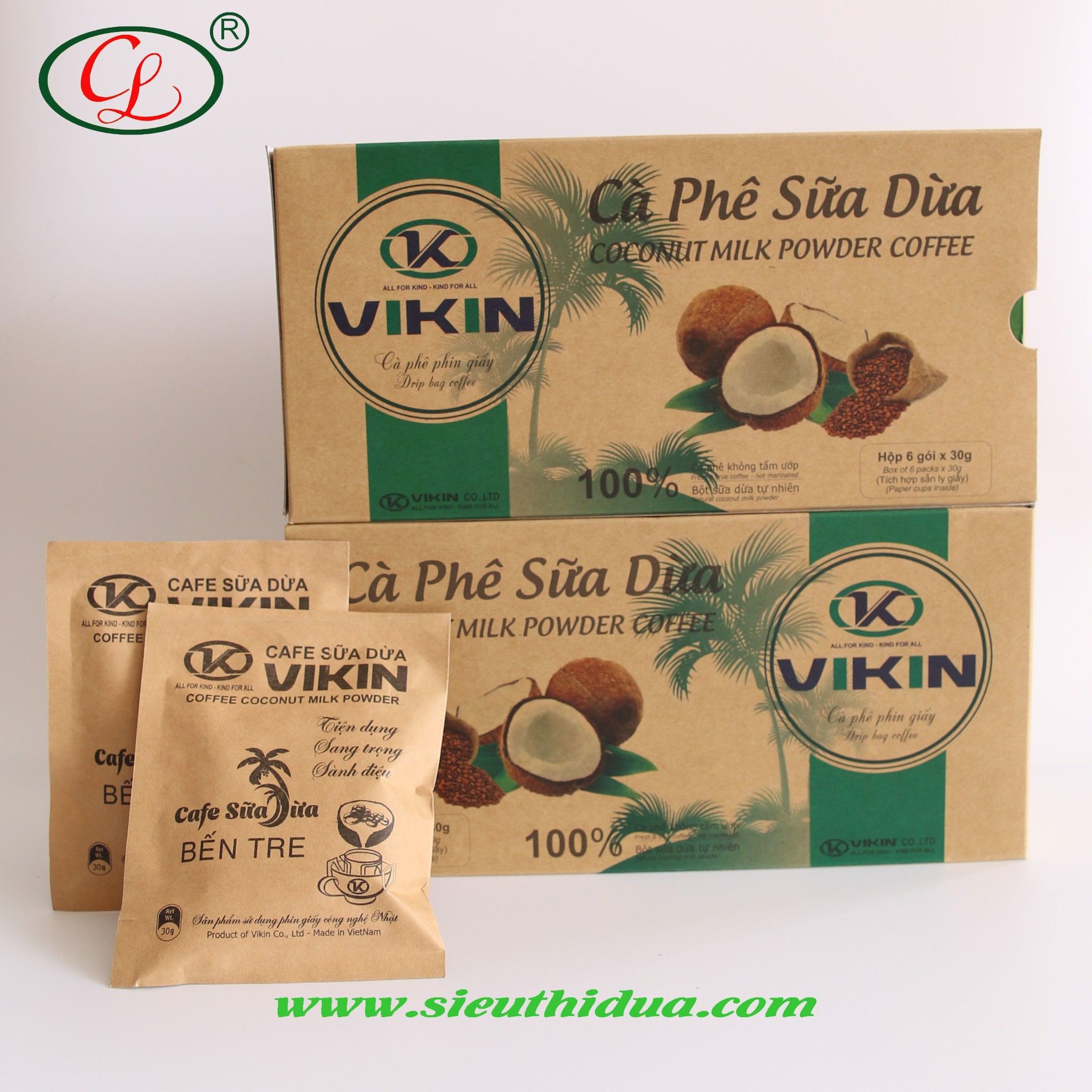  CÀ PHÊ SỮA DỪA PHIN GIẤY (6 gói) 