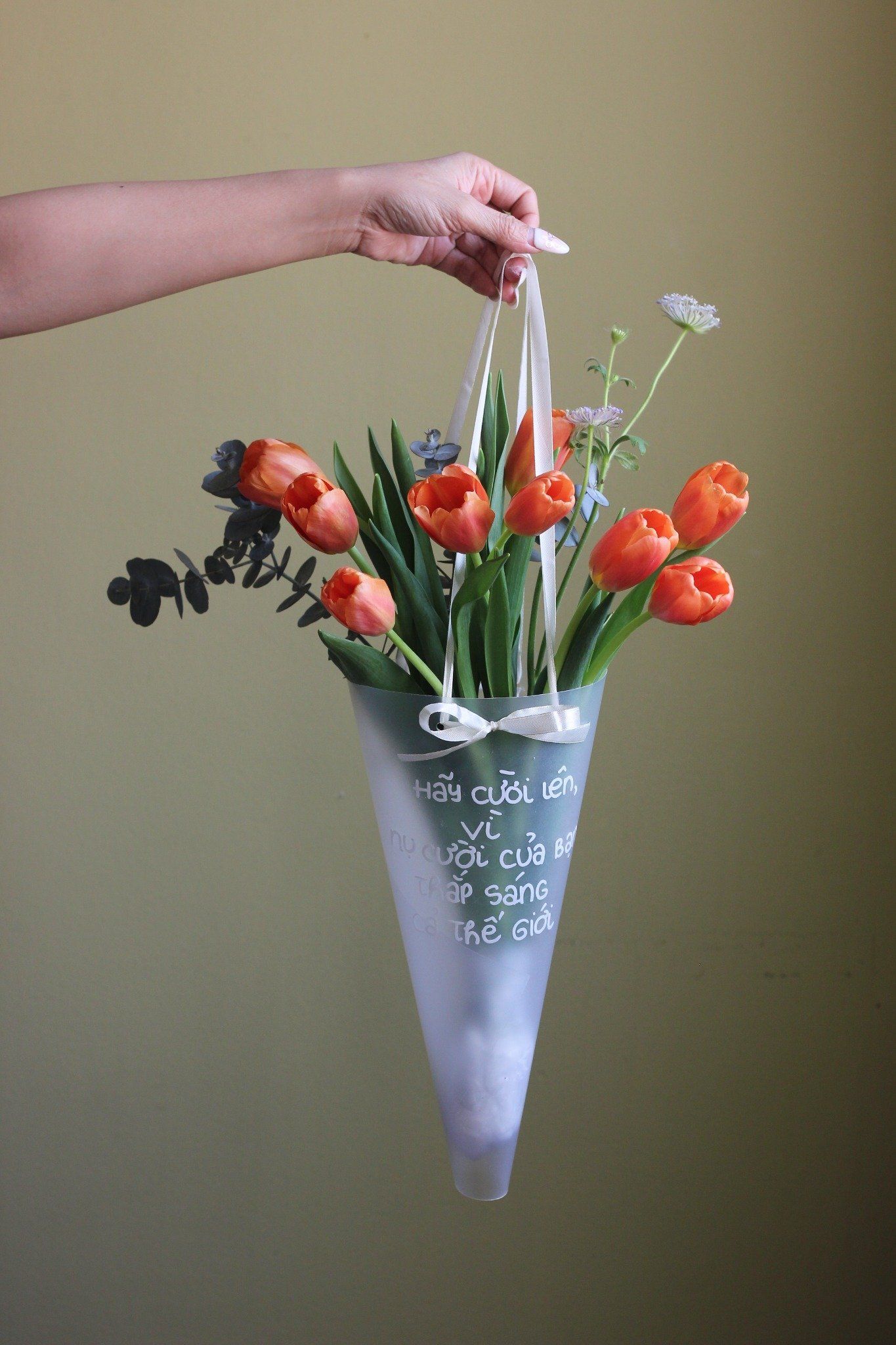  Pack Hoa Tin Nhắn - Tulip cam 