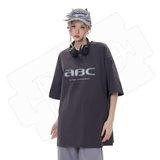 Áo Thun Form Rộng Unisex EMO 834 AT845 Vải Cotton In Chữ ABC