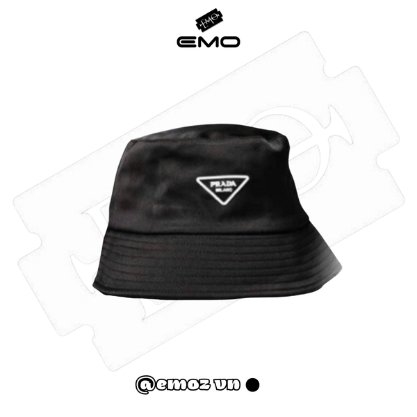 Mũ Bucket Unisex EMO In Chữ Pradaa M144 Mũ Tai Bèo Vải Dù Nhanh Khô