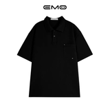 Áo Polo XT Dáng Regular EMO Nút Kim Loại Túi Unisex Nam Nữ 2759 APL41