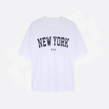 Áo Thun Nam Nữ Oversize Thêu Chữ New York Cổ Tròn EMO Unisex 3121 AT891