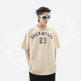 Áo Thun Unisex Dáng Oversize Chữ DrenmPlus, Áo Cổ V Nam Nữ EMO 8691 AT912