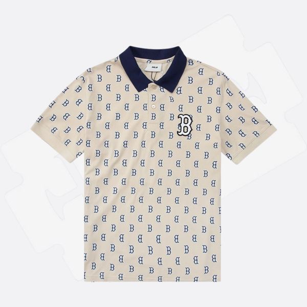 Áo Polo Unisex Cổ Bẻ Mlb Classic Monogram cho Nam Nữ EMO APL60