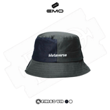 Mũ Bucket Unisex EMO Chữ Metaversse M141 Nón Vành Cá Tính Màu Đen