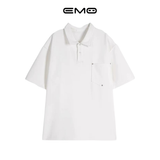 Áo Polo XT Dáng Regular EMO Nút Kim Loại Túi Unisex Nam Nữ 2759 APL41