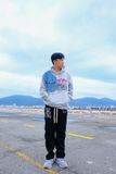 Áo Hoodie Nỉ Dáng rộng Pha Vải Jean IN Hoat Hình AH55